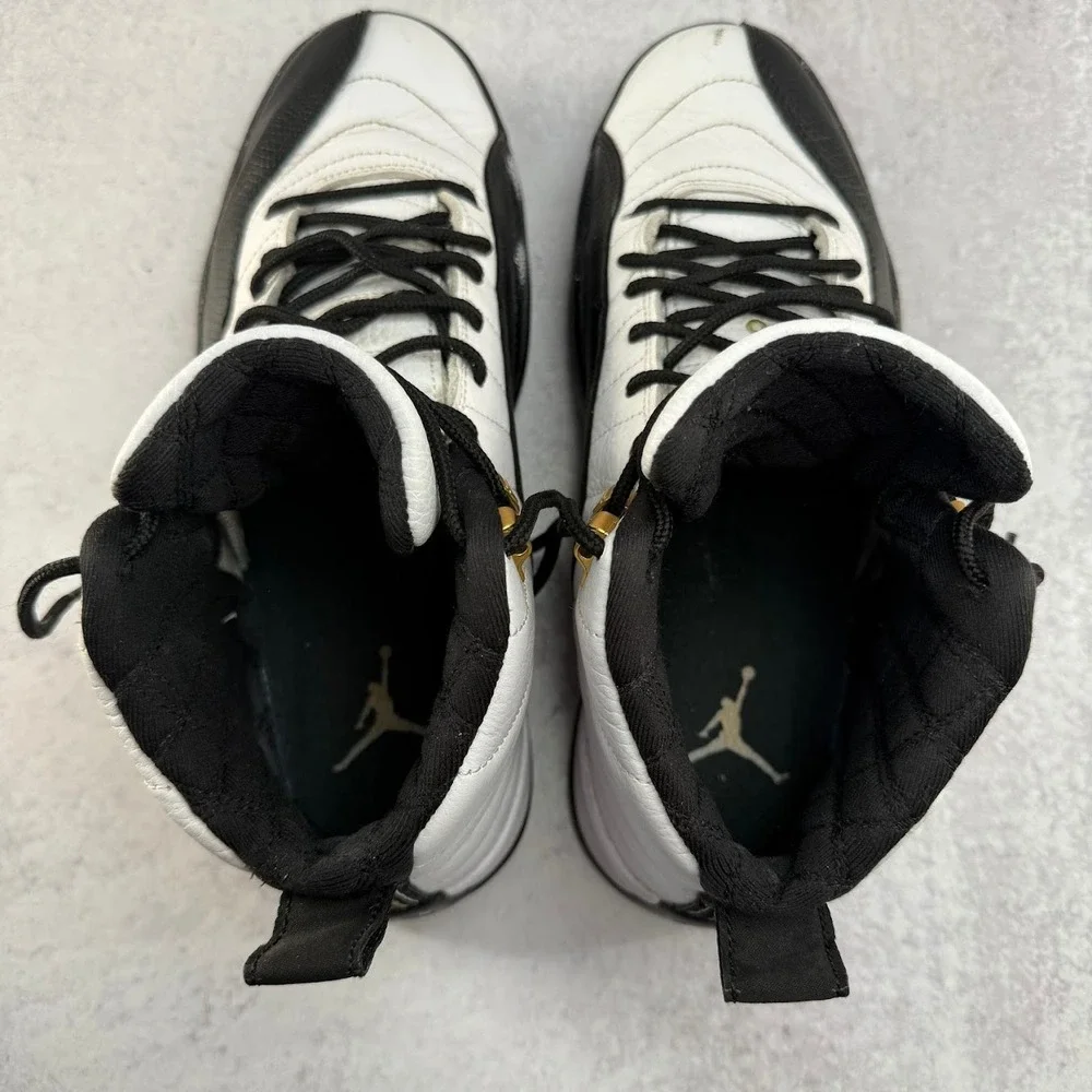 Air Jordan 12‎ Retro Royalty Taxi Mens Size 9 CT8013-170 White Blk Sneaker Shoes